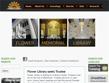 Tablet Screenshot of flowermemoriallibrary.org